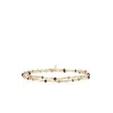 crystal seed bead stretch wrap bracelet