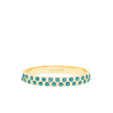 double row stone hinged bangle