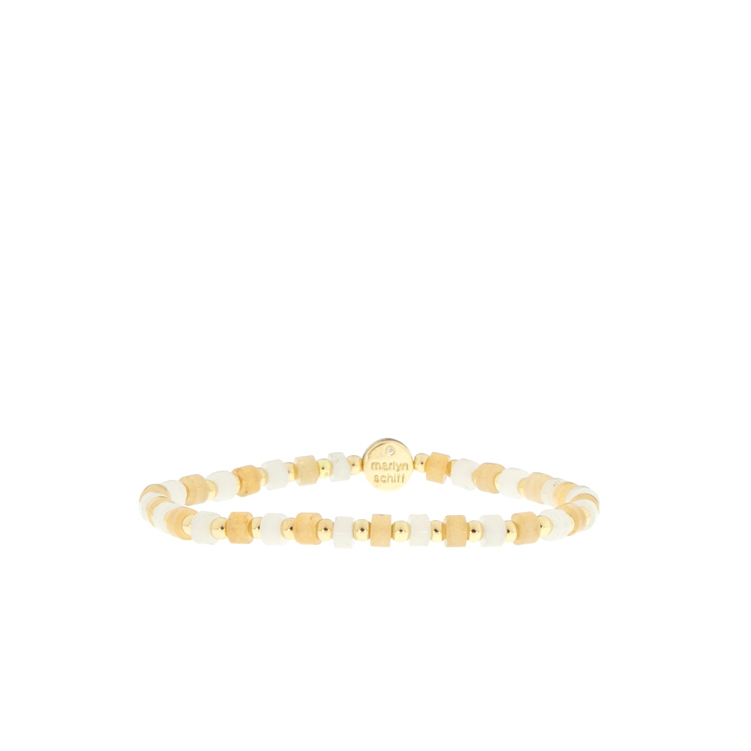 Stone Disc Stretch Bracelet