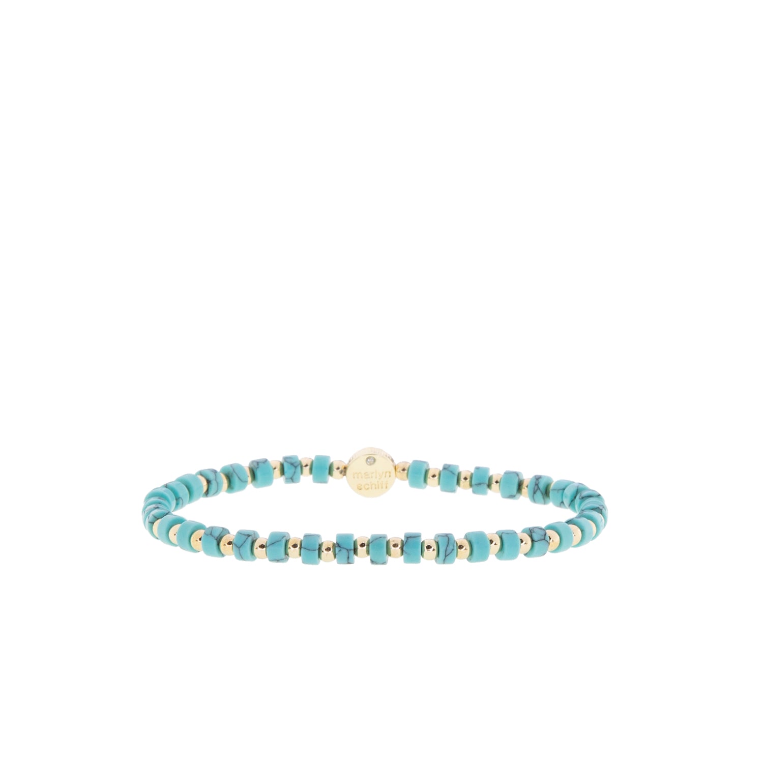 Stone Disc Stretch Bracelet