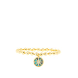 compass charm ball bracelet