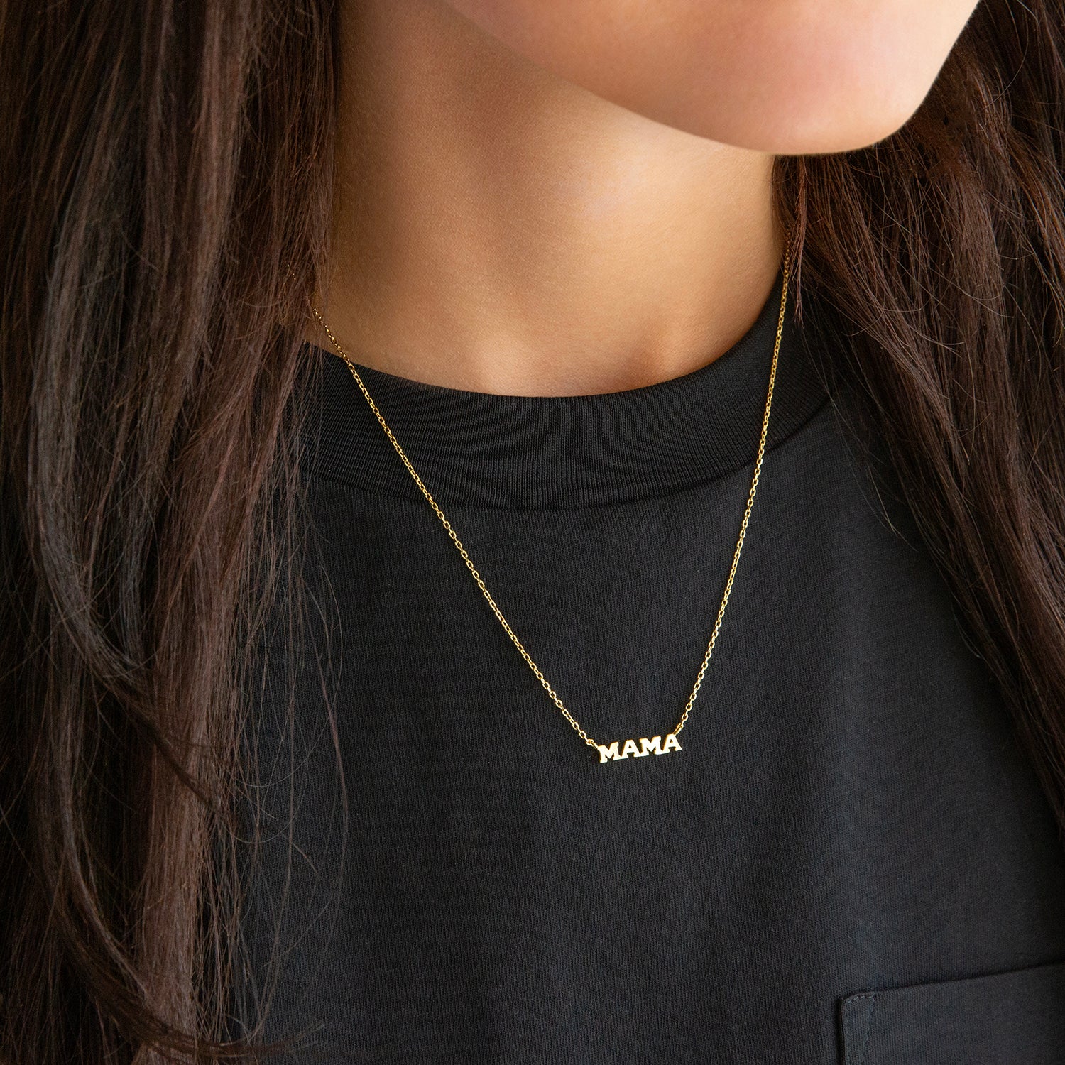 Gold Plated "Mama" Necklace