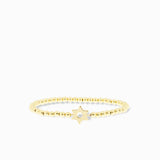 Brass Ball Bracelet with Plain Star of David Charm