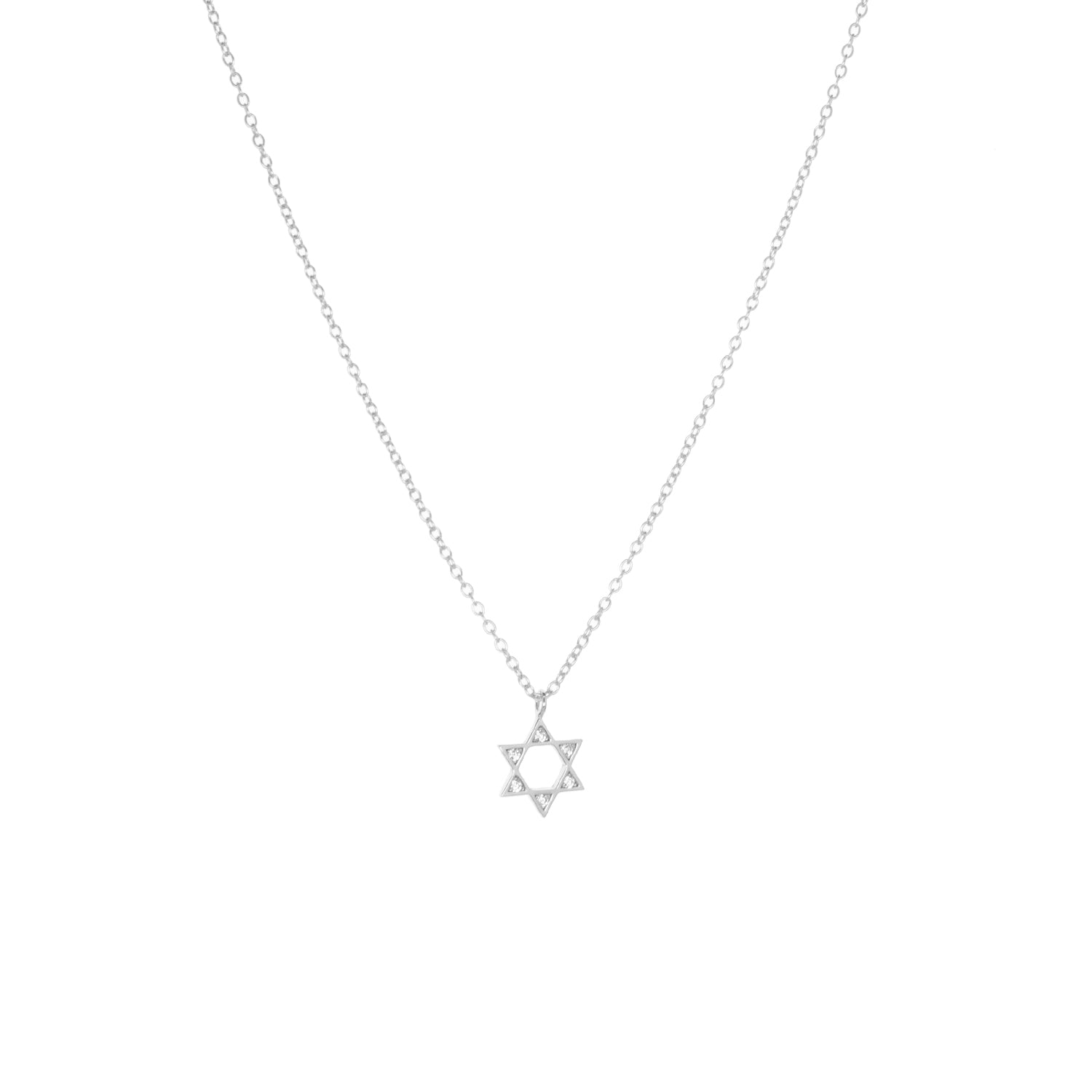 mini cz Star of David necklace