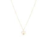 evil eye heart pendant necklace