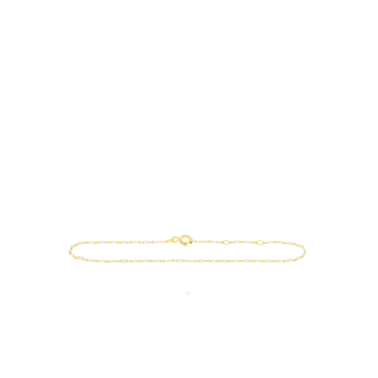 gold plated delicate beaded bracelet