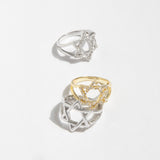 CZ Star of David Ring