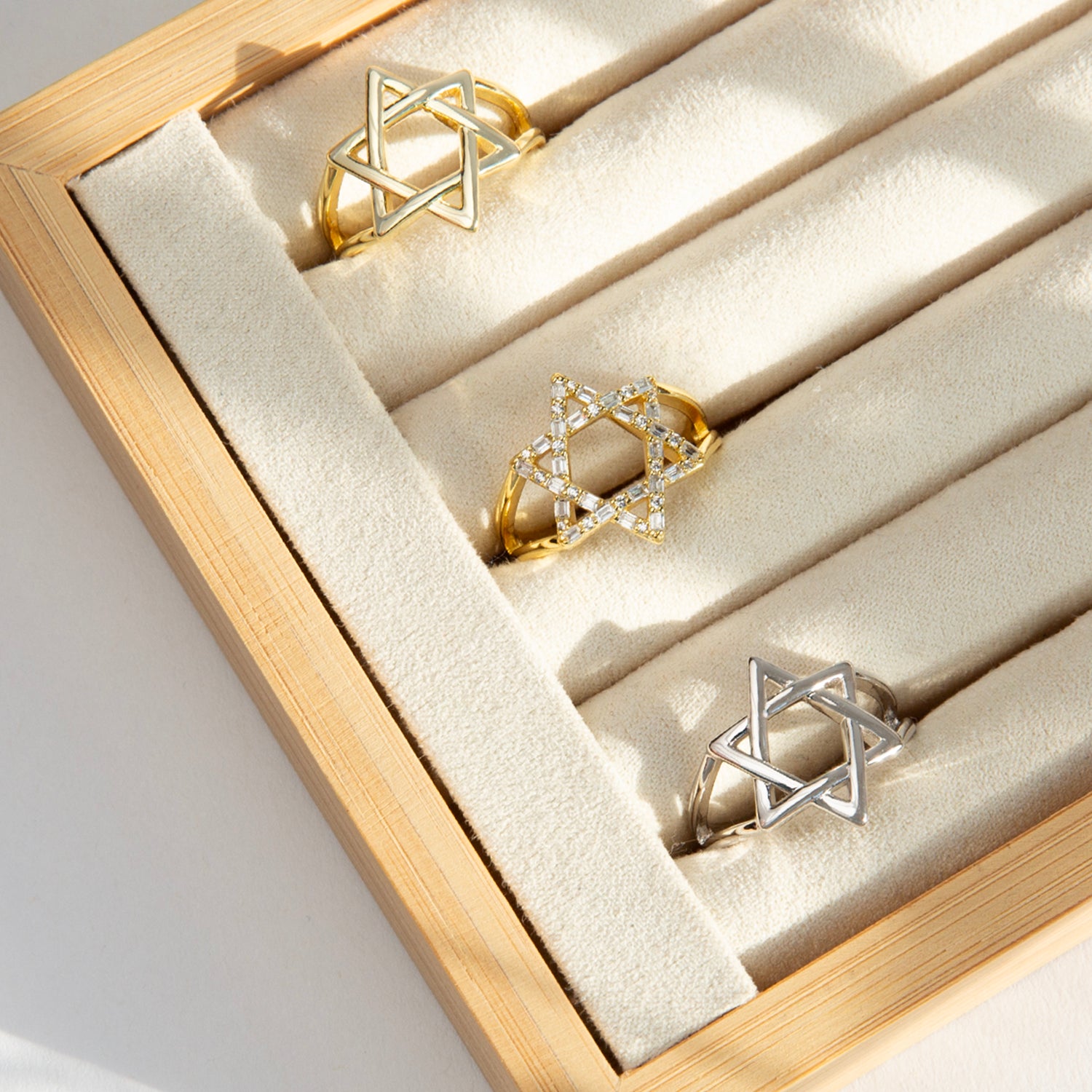 CZ Star of David Ring