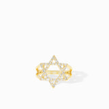CZ Star of David Ring