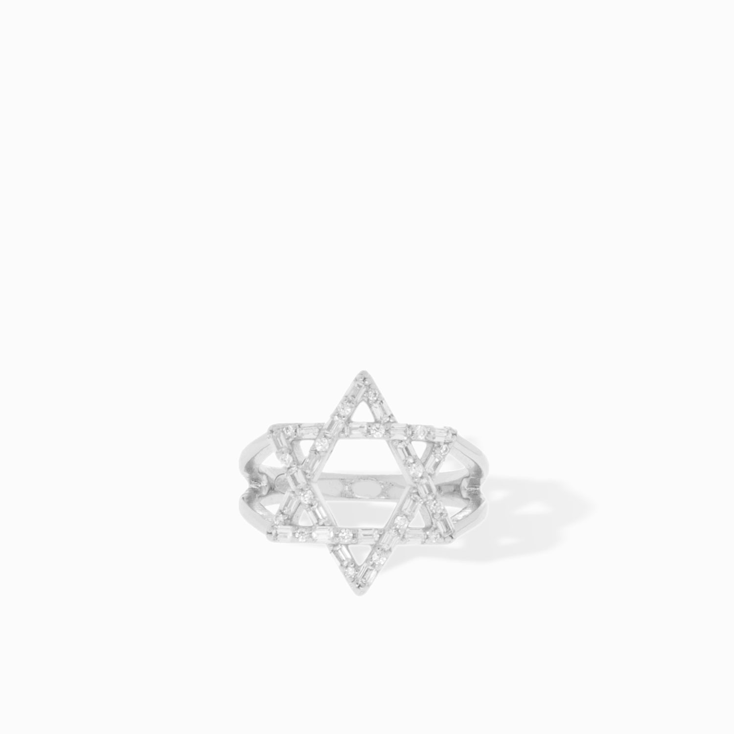 CZ Star of David Ring