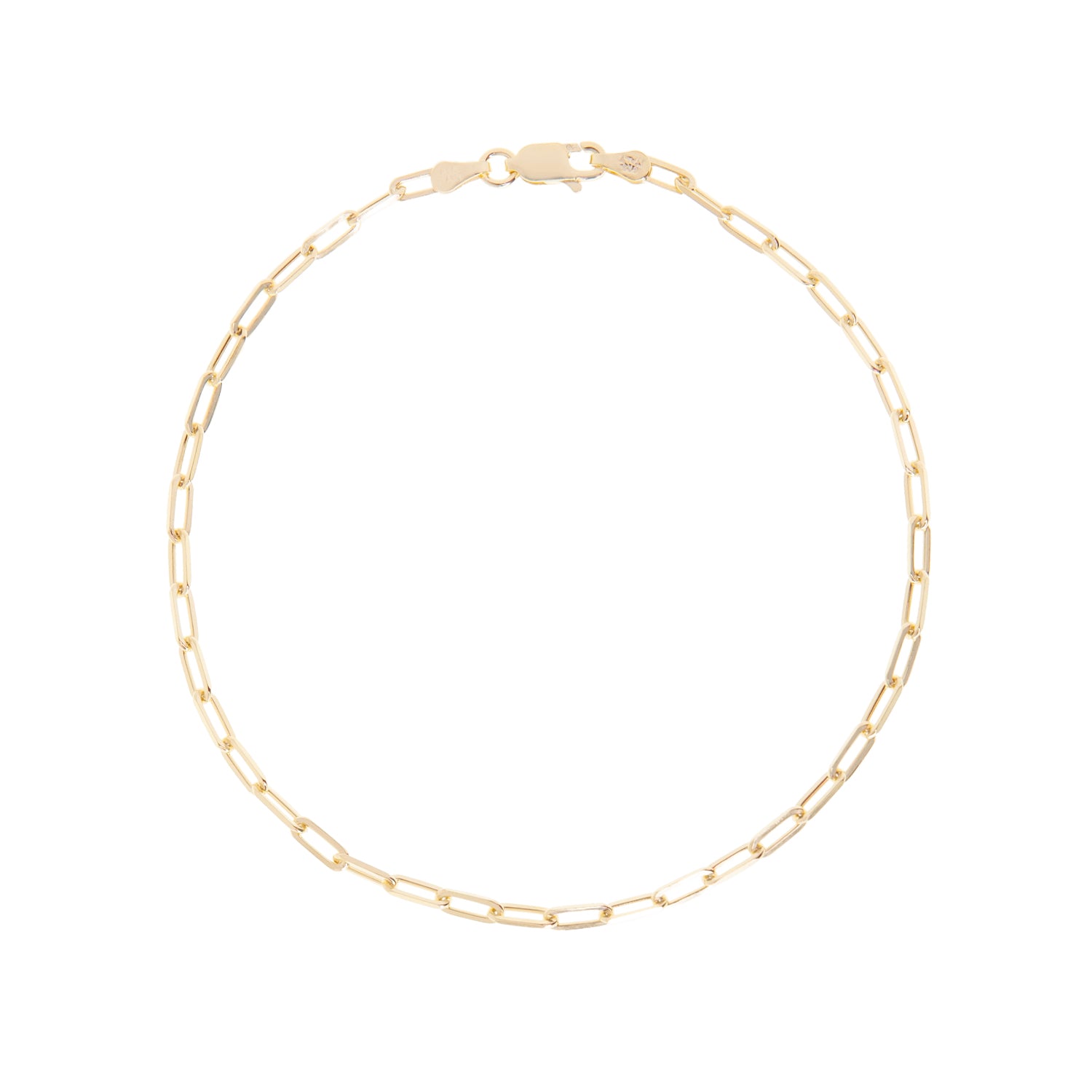 gold plated small link chain anklet