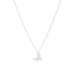 Gold Plated Delicate CZ Butterfly Necklace