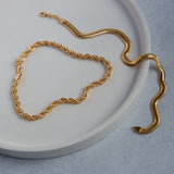 Gold Plated Rope Chain Anklet