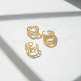 Adjustable Crystal Crossover Ring