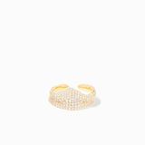 Adjustable Pavé V Shaped Ring
