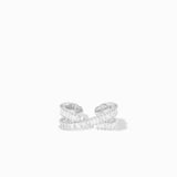 Adjustable Baguette Crossover Ring