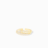 Adjustable Crystal Crossover Ring