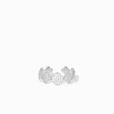 Adjustable Pavé Clover Ring