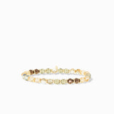 5mm Crystal Beaded Stretch Bracelet with Metal