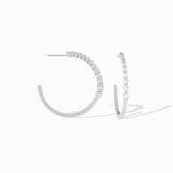 crystal bar set post hoop earring