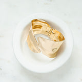 Wide Overlap Hammered Cuff