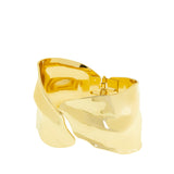 Wide Overlap Hammered Cuff