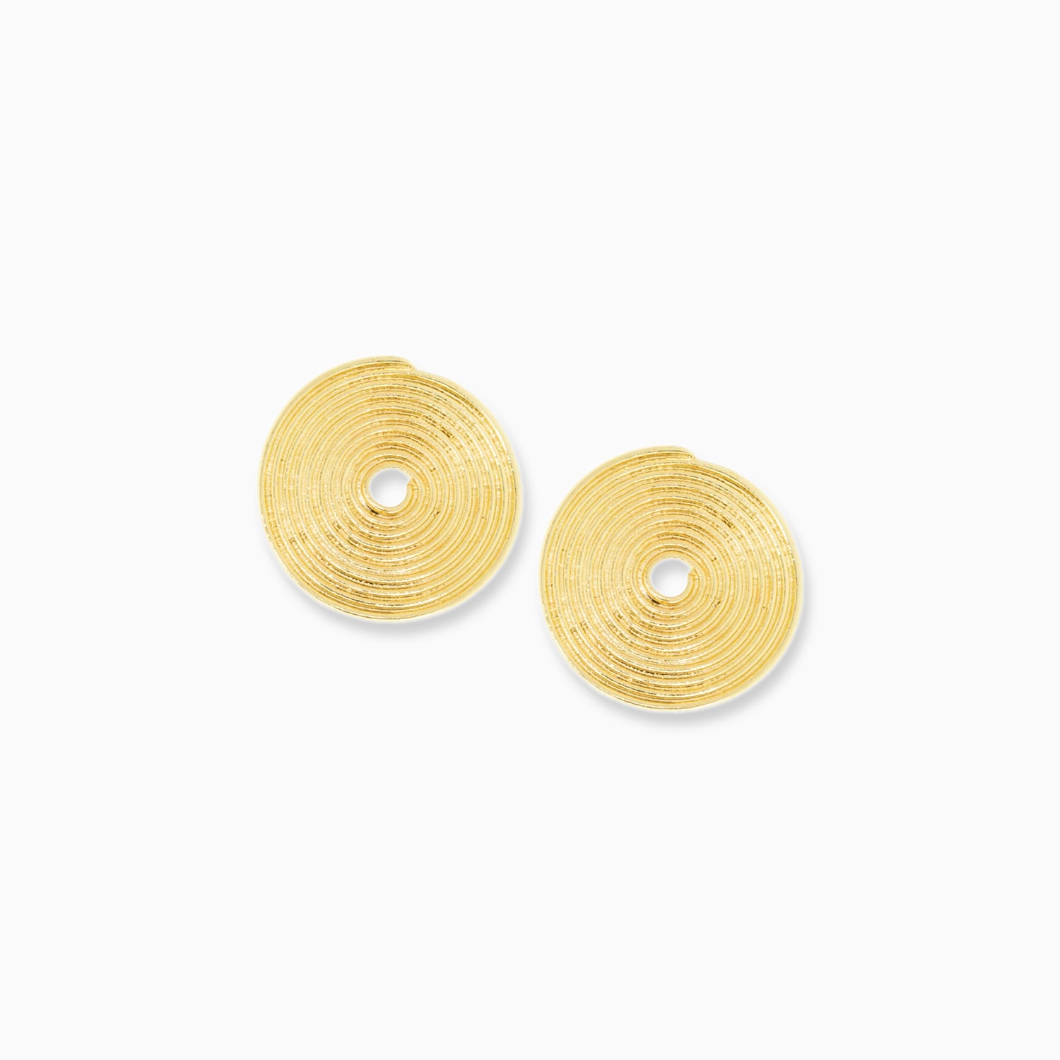 large spiral stud earring