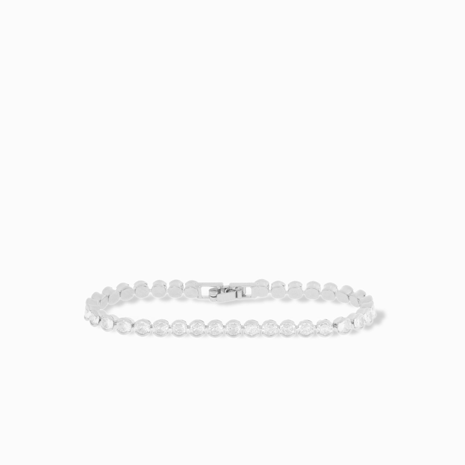 crystal bezel set tennis bracelet