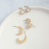 Crystal Oval Post Hoop