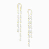 Tapered Baguette Linear Drop Earring