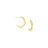 Crystal Paperclip Link Post Hoop
