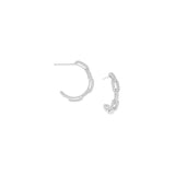Crystal Paperclip Link Post Hoop