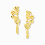 Hammered Geometric Drop Earring