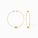 Thin Hoop with Rondelle Beads