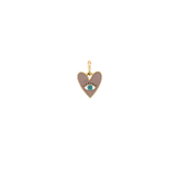 Enamel Evil Eye Heart Bale Charm