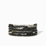 Crystal and Coated Seed Bead Stretch Bracelet Set