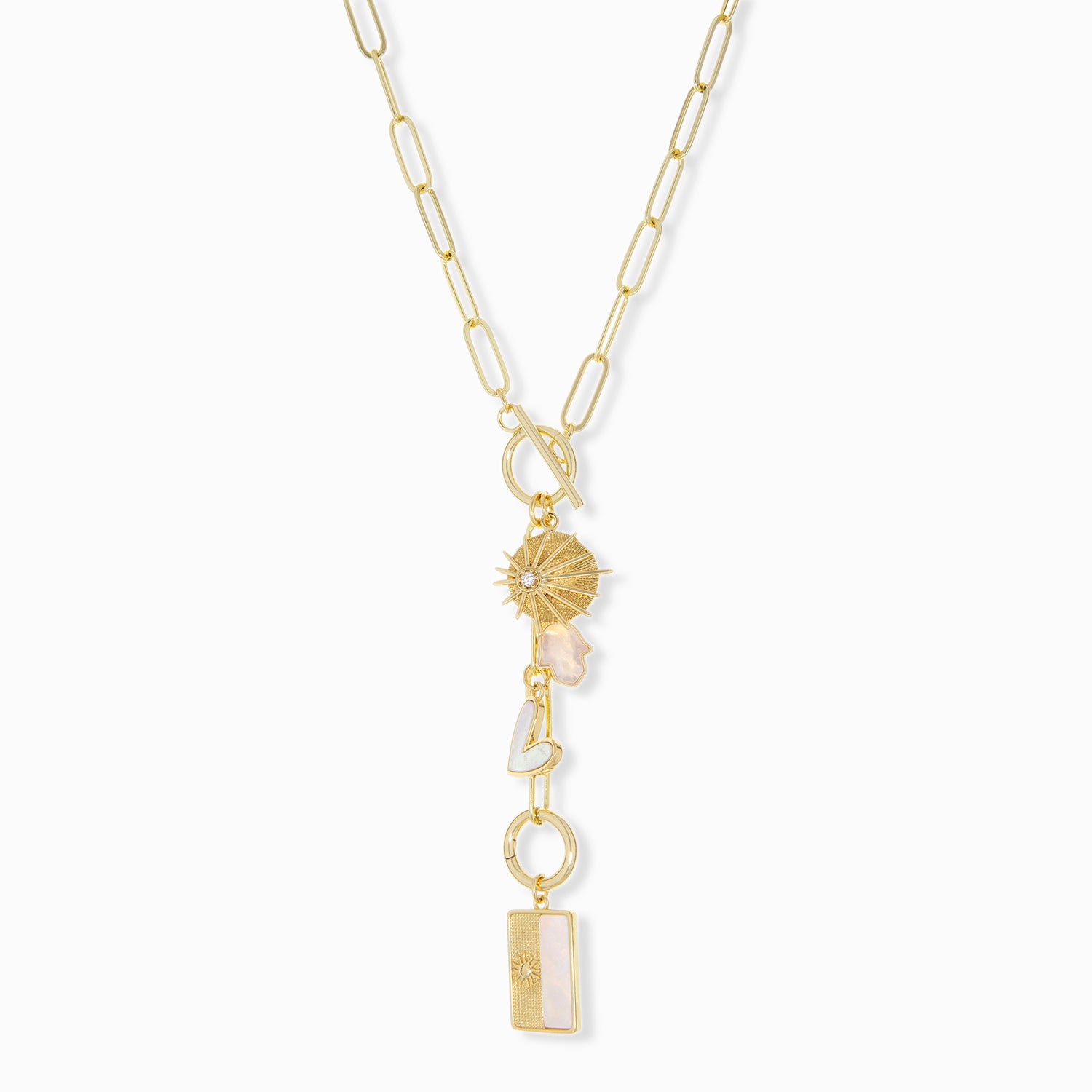 lariat toggle charm necklace