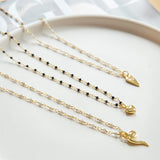 Mini Puffy Heart Charm Necklace