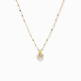 Delicate Chain Necklace with Triple Charm Detail