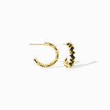 15mm Post Hoop with Round and Baguette CZs