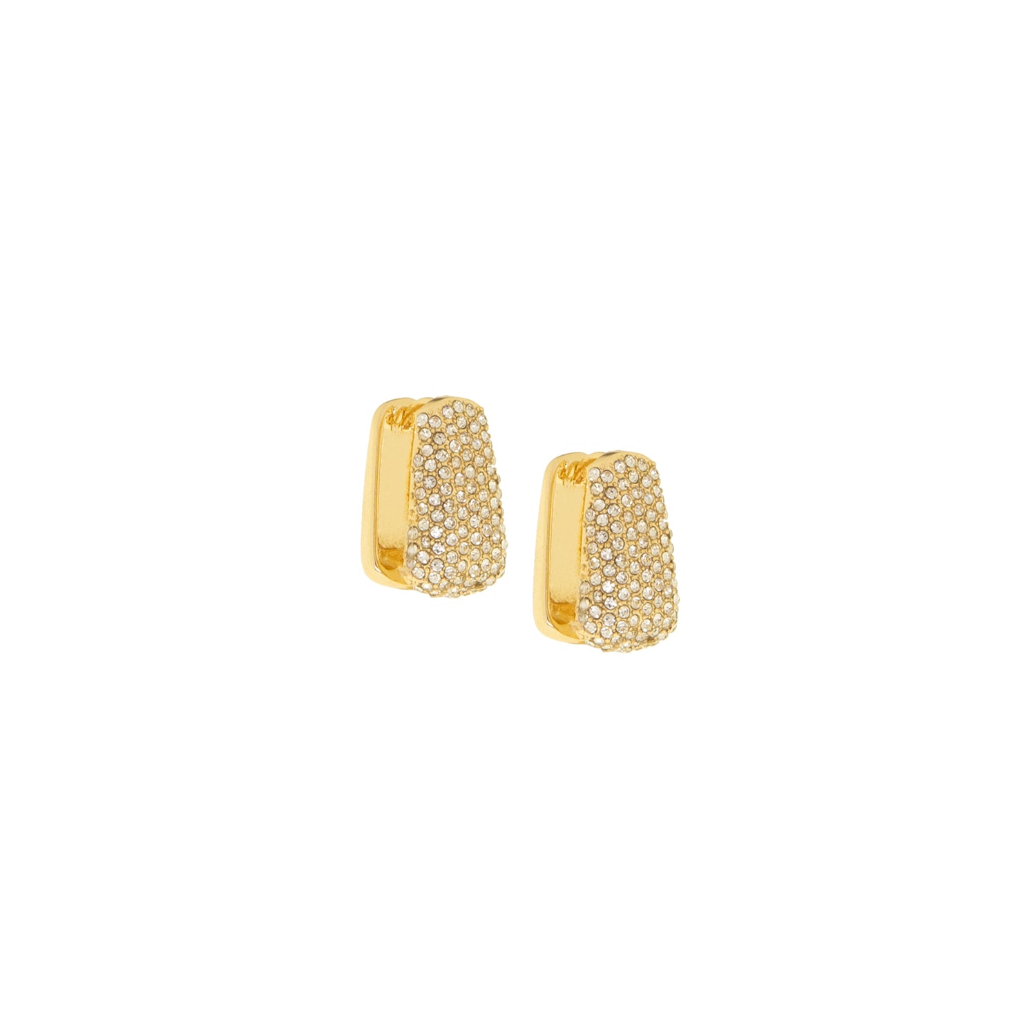 crystal pave u shaped earring