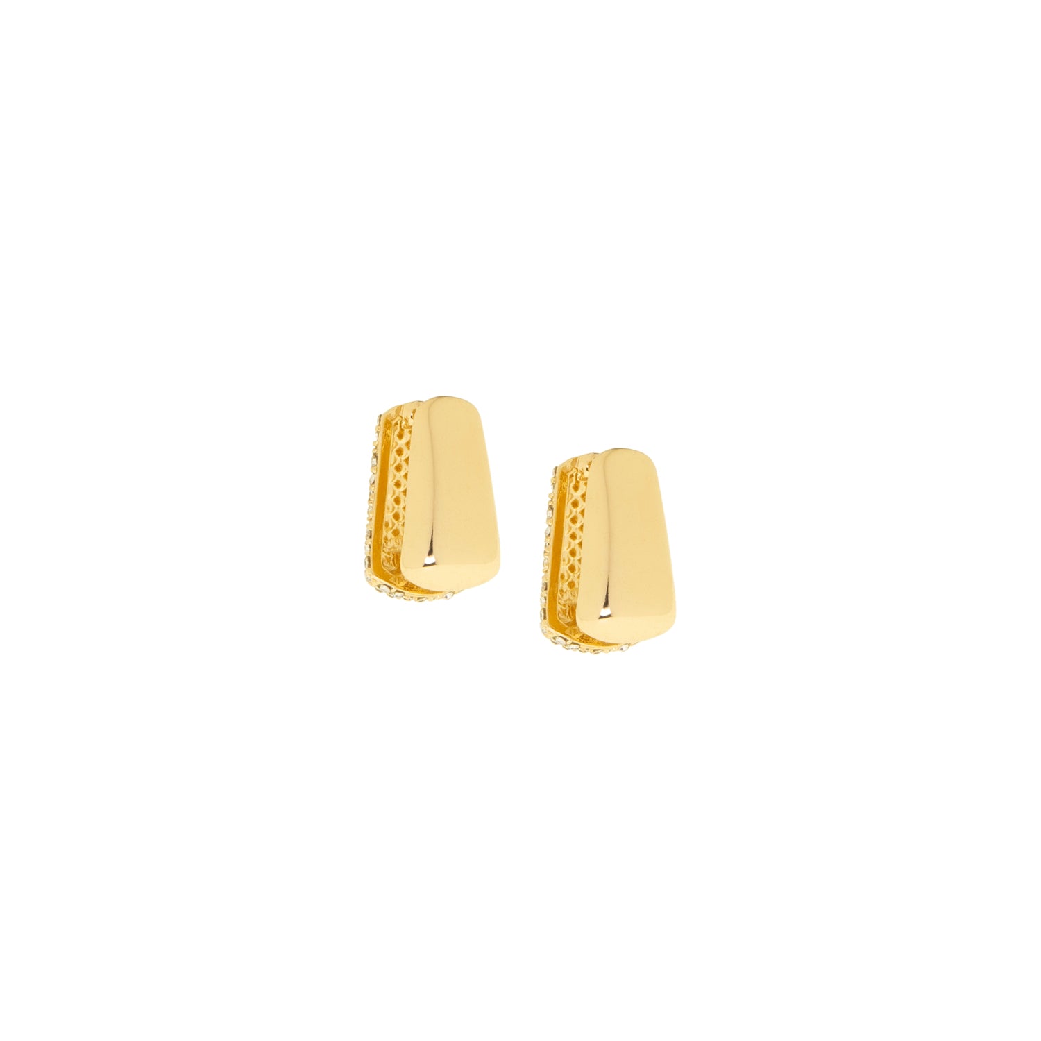 crystal pave u shaped earring