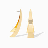 Layered Angle Bar Drop Earring