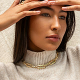 chunky wavy link chain necklace