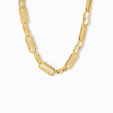 chunky wavy link chain necklace