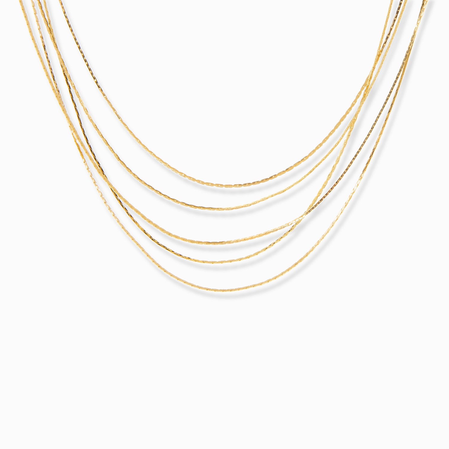 multi strand dainty snake chain necklace