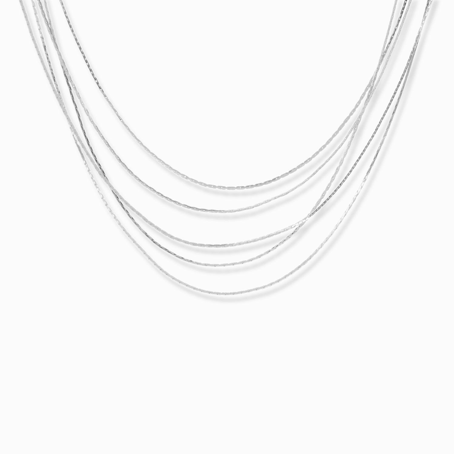 multi strand dainty snake chain necklace