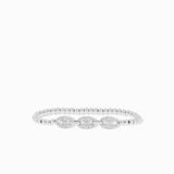 pave anchor link stretch beaded bracelet