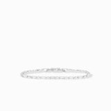 Alternating Crystal Emerald and Round Cut Tennis Bracelet