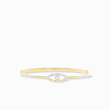 Pavé Hinge Bangle with Crystal Evil Eye